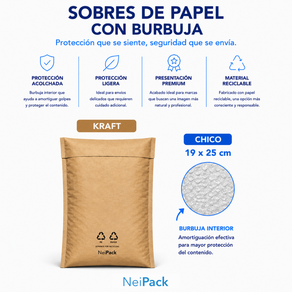 Sobres Burbuja de Papel (PM1) - NeiPack