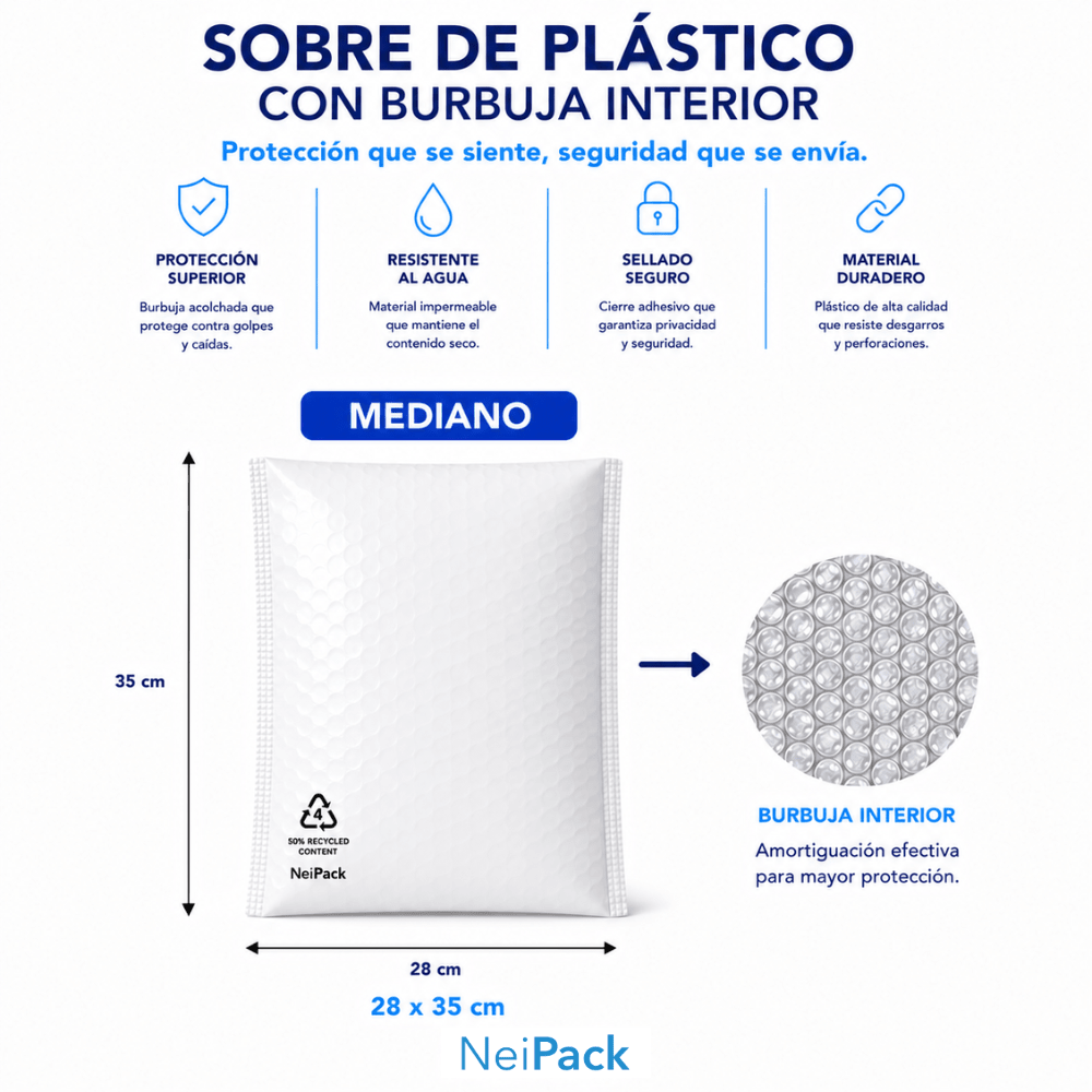 Sobres Burbuja de Plástico (PM1) - NeiPack